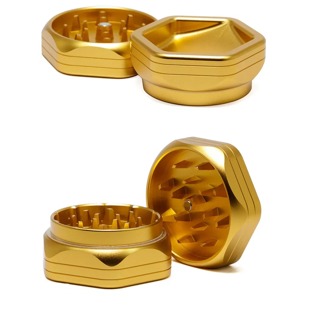 Boutique Square Metal Two Layers Concave Wholesale Herb Grinder Accessory