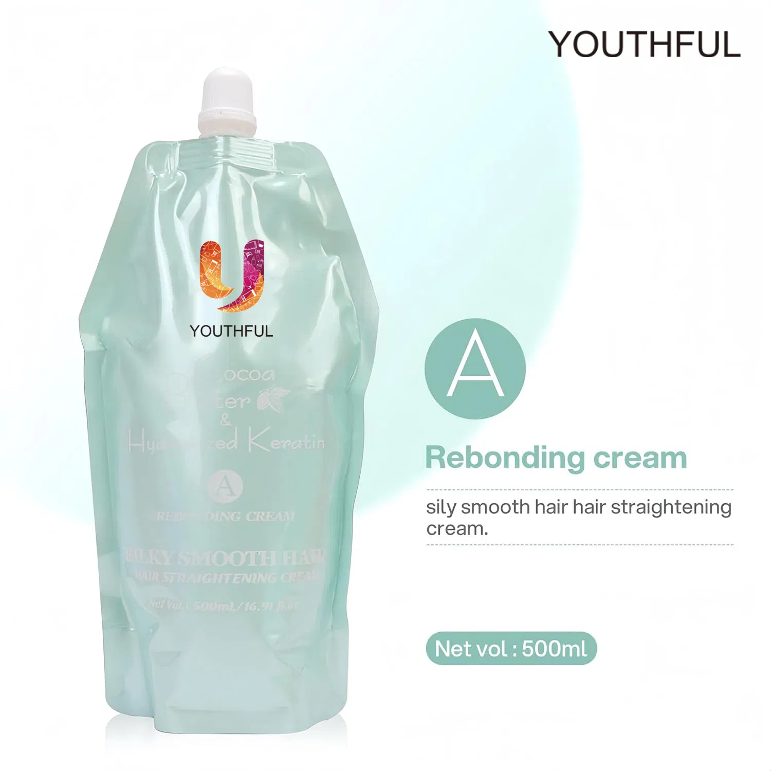 Bremod Performance Hair Straightening Rebonding Cream Cocoa Butter Hydrolyzed Keratin Hair Treatment