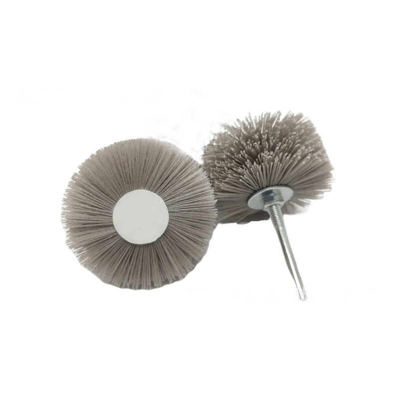 High Strength Nylon Wheel Abrasive Wire Precision Flower Head Polishing Brush for Mahogany Furniture Relief Surface Treatment