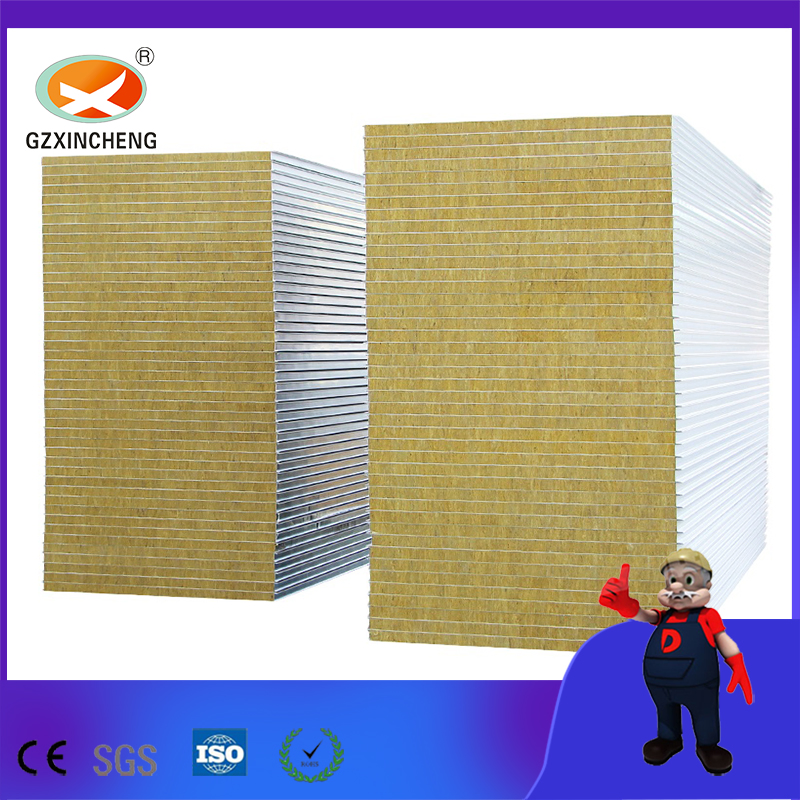 Fireproof Rockwool Sandwich Panel Mineral Wool Composite Rock Wool Insulation