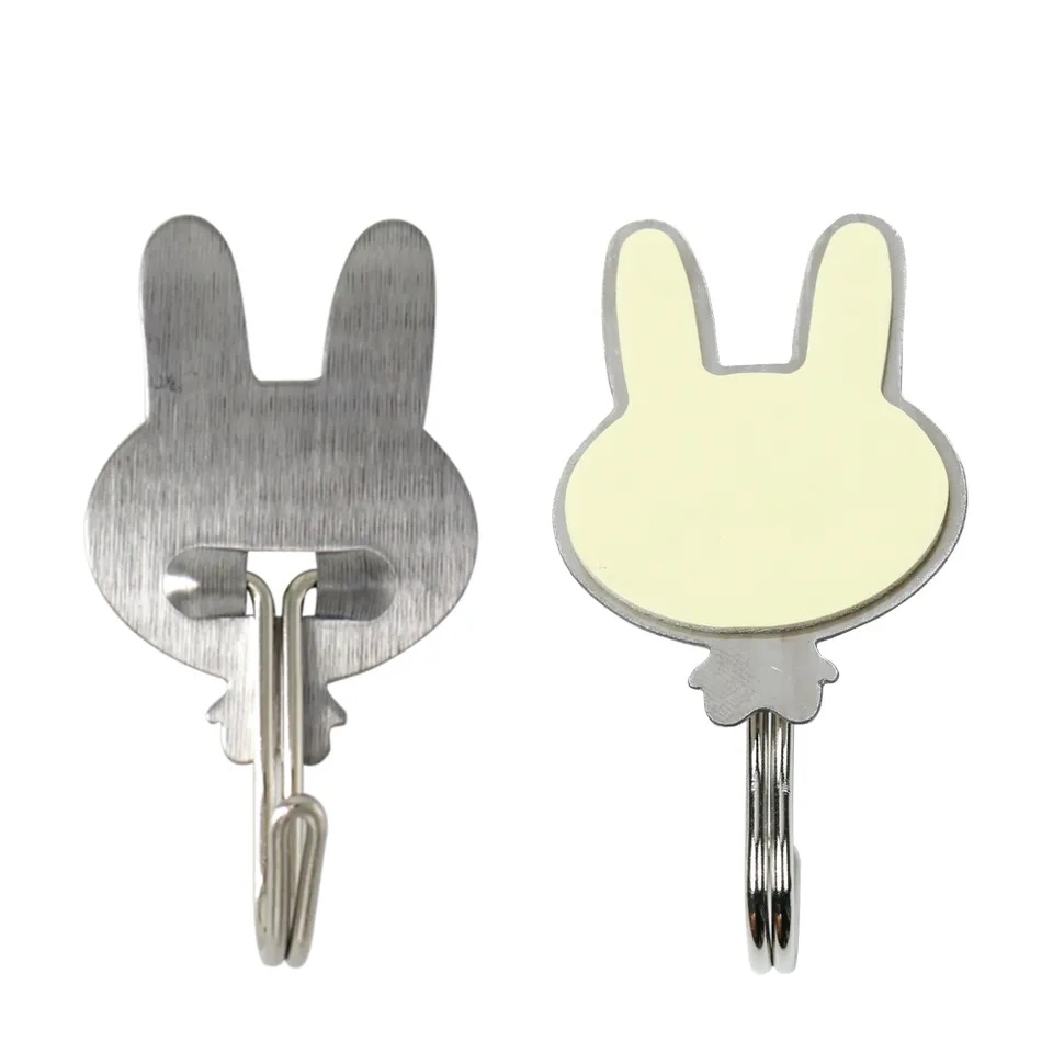 Mini Bunny Bathroom Stainless Steel Self Adhesive Coat Towel Hook