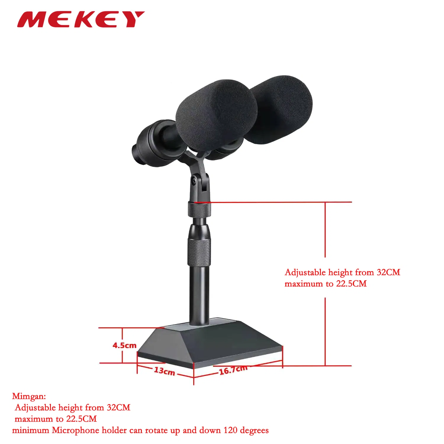 Конференц-микрофон Mekey MIC-816 с двойной гусиной шеей
