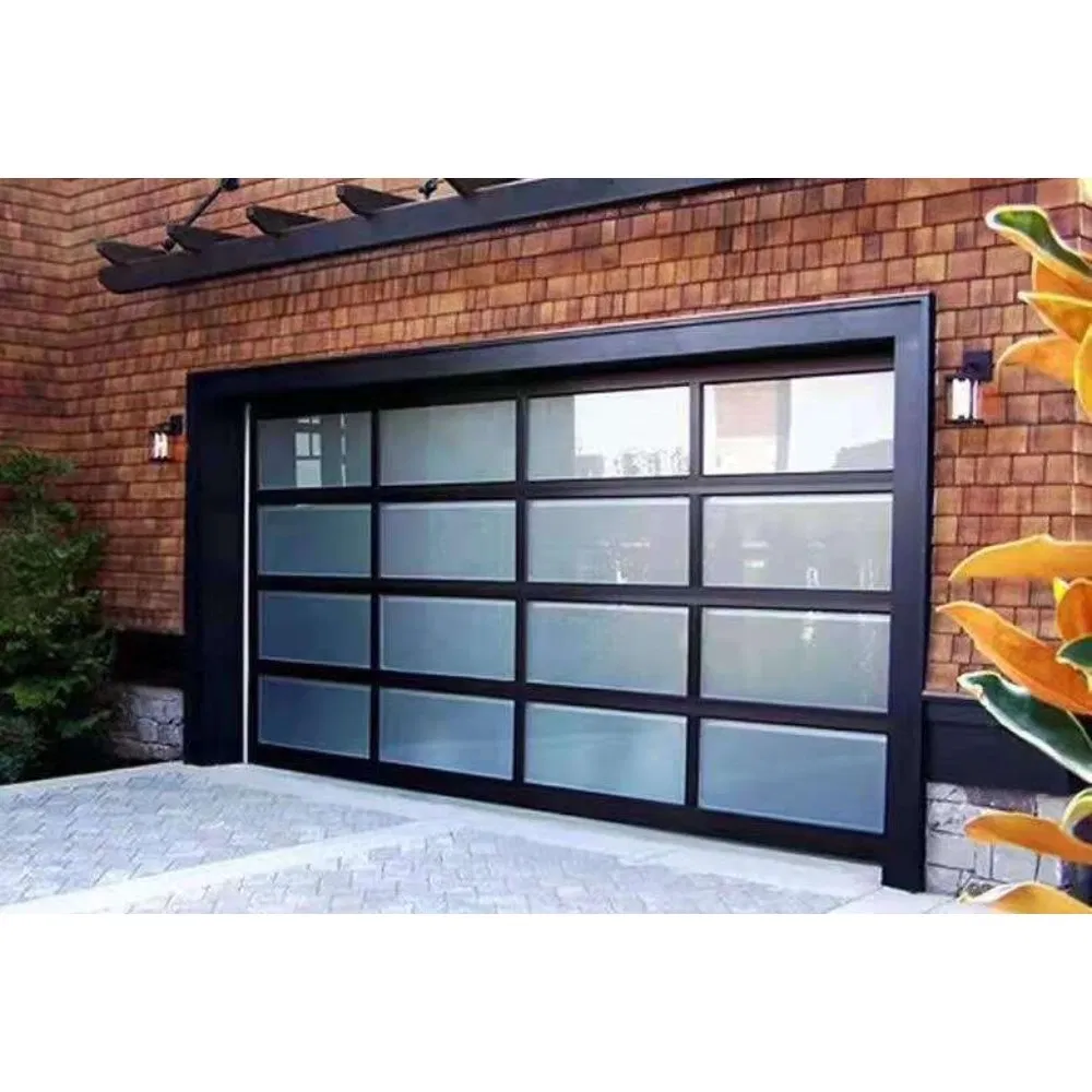 Innovative Glass Garage Doors with Remote Control for Villa Residences
