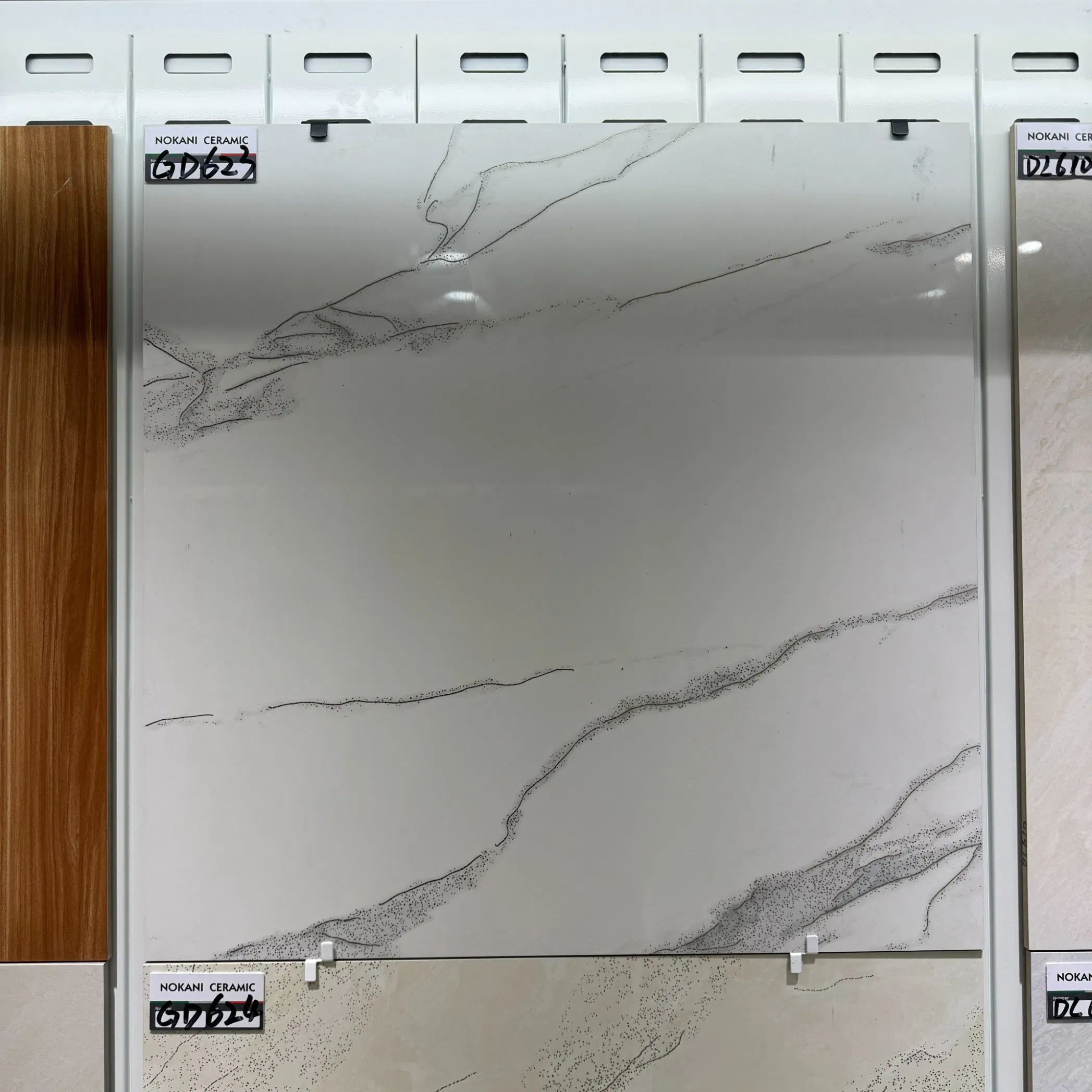 600*600mm White Grey Color Polished Porcelain Floor Tile for Indoor Building Material