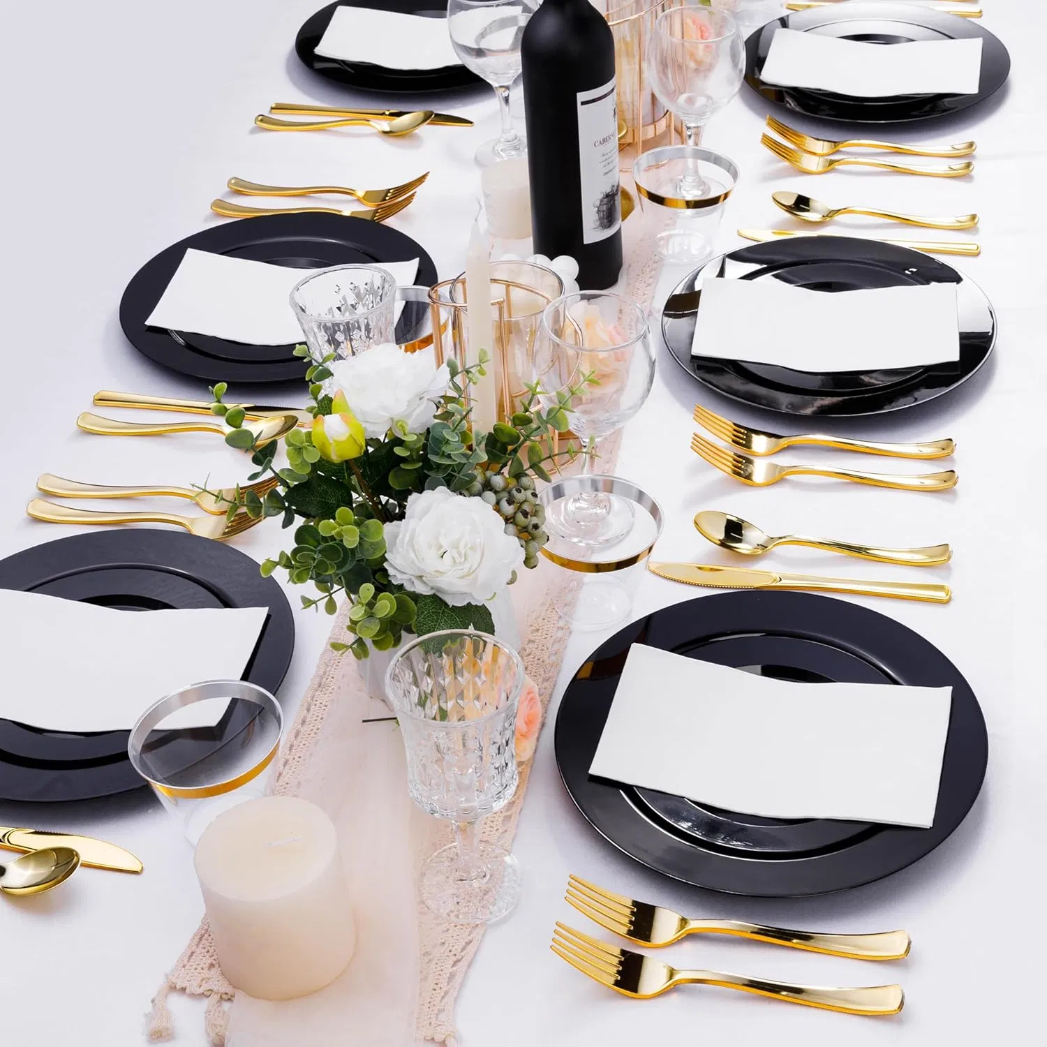 Black Disposable Plates