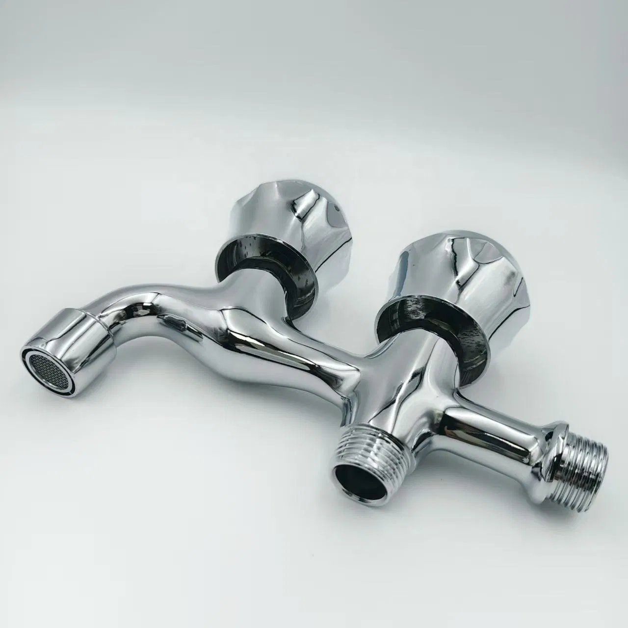 Double Outlet Multifunctional Faucet Accessory Zinc Alloy Body Connectable Hose Universal for Multi-Scenario Washing Machine