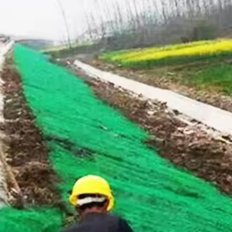 Reinforced Green 3D Geomat Erosion Control Mat