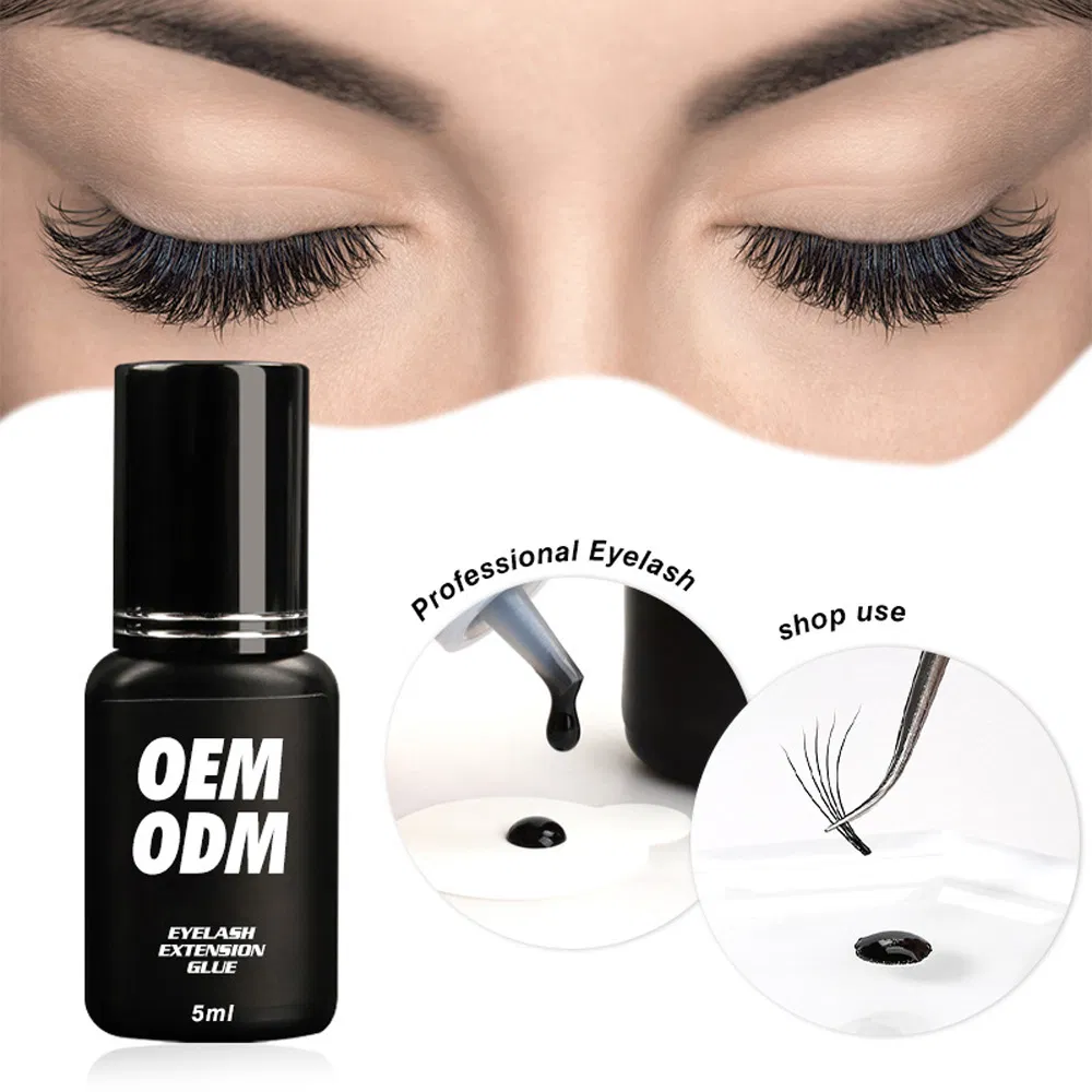 Wholesale Waterproof Black Eye Eyelash Glue 0.5-1 Second Fast Drying Eyelashes Extension Lash Adhesive