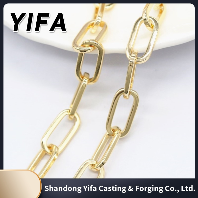 Galvanized Steel Decorator Chain Brass Link Chain for Handbag Purses