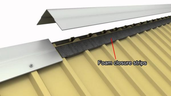 Waterproofing Roof Panels Closure Strips for Corrugated Metal Deck Closure Strip