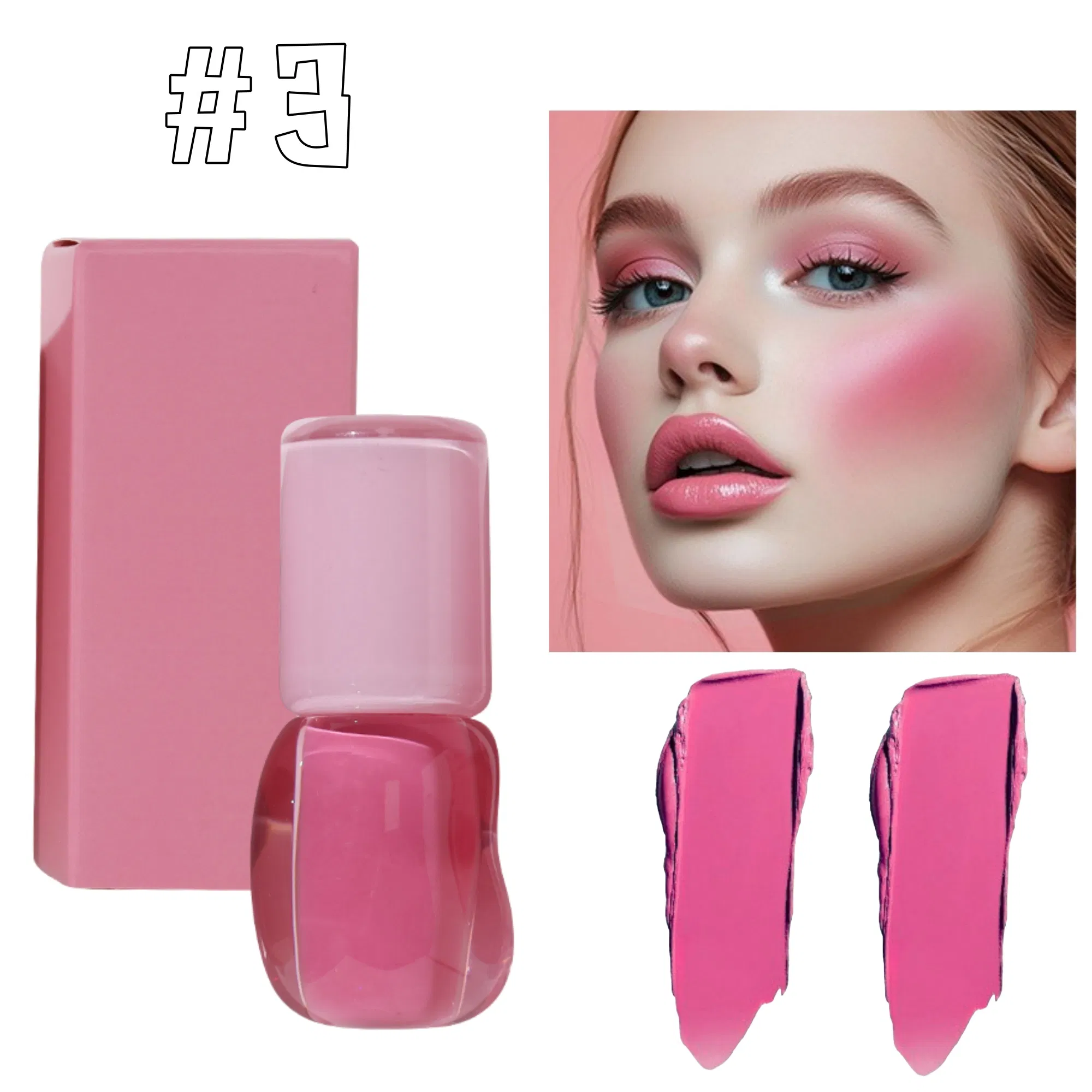 Customize Logo Versatile Creative Unlimited Natural Good-Looking 4 Colors Liquid Multi-Functional Blush