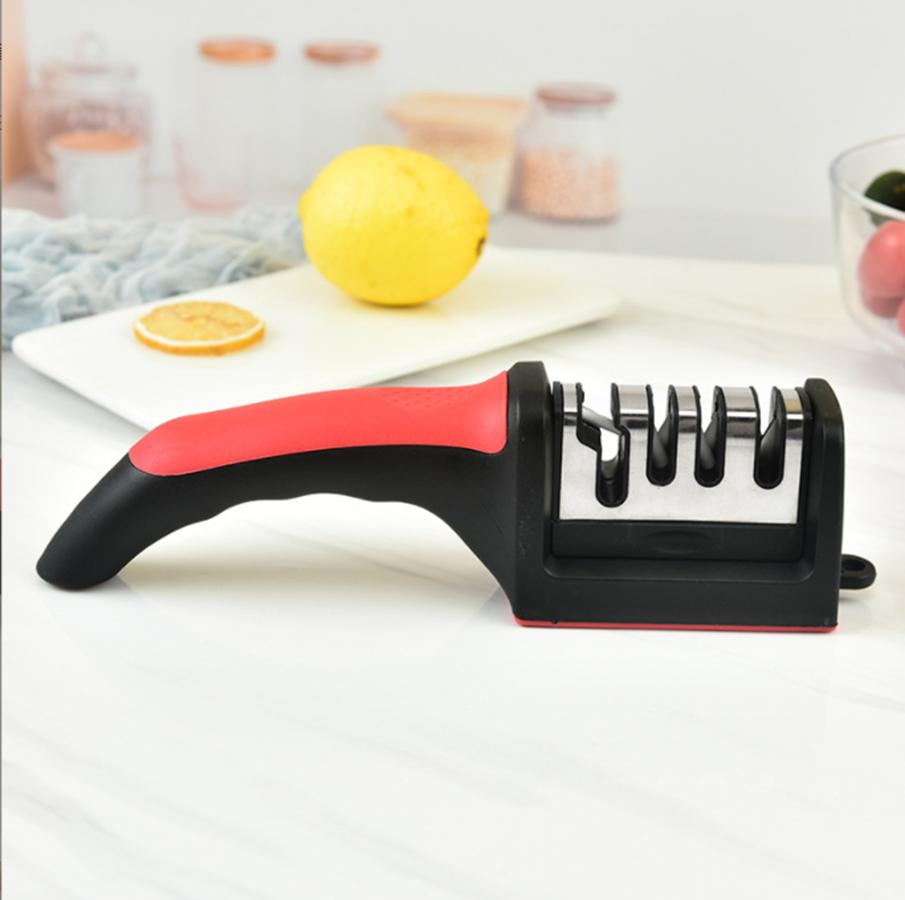 Hangable Four-Stage Kitchen Multi-Function Hand-Held Sharpening Stone Household Sharpener