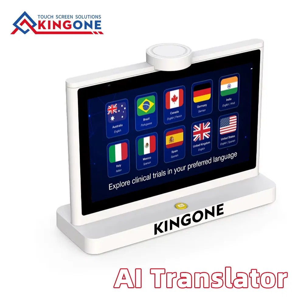 10.1 Inch Smart Ai Voice Translator with Speaker Real Time Translation Supports 37 Languages for Service Desk Communication
