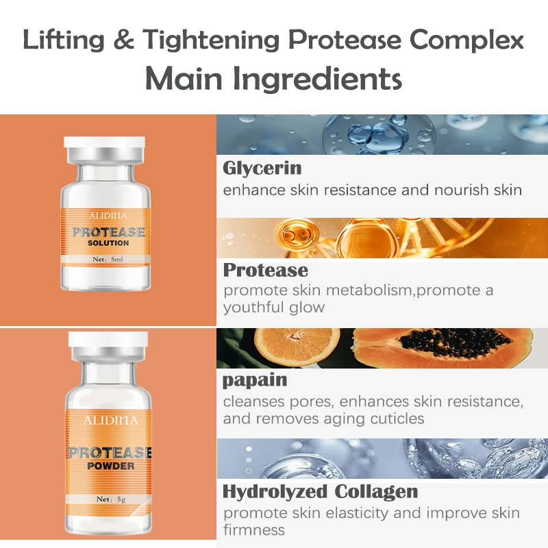 Private Label Activating Freeze-Dried Peptides Protease Therapy Kit Face Lifting Fine Lines Improvement Peptides Skincare