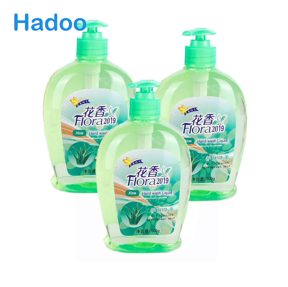 Round Bottle OEM Mild Formula Liquid Hand Wash with Aloe Lemon Rose Lily Scented