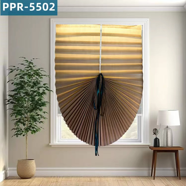 Polypropylene with Ribbon, Pleated Semi-Shading Curtain PPR5502, Can Be Cut and Pasted