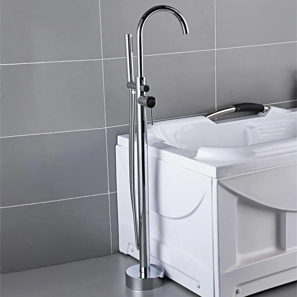 Sanitary Ware Free Standing Bathroom Tap Floor Standing Bath Tub Faucet