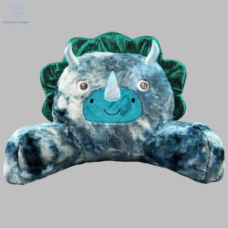 Wholesale Langyu Cute Animal Shape Plush Lumbar Pillow/Neck Pillow for Home & Office Adorable Animal Plush Lumbar Cushion