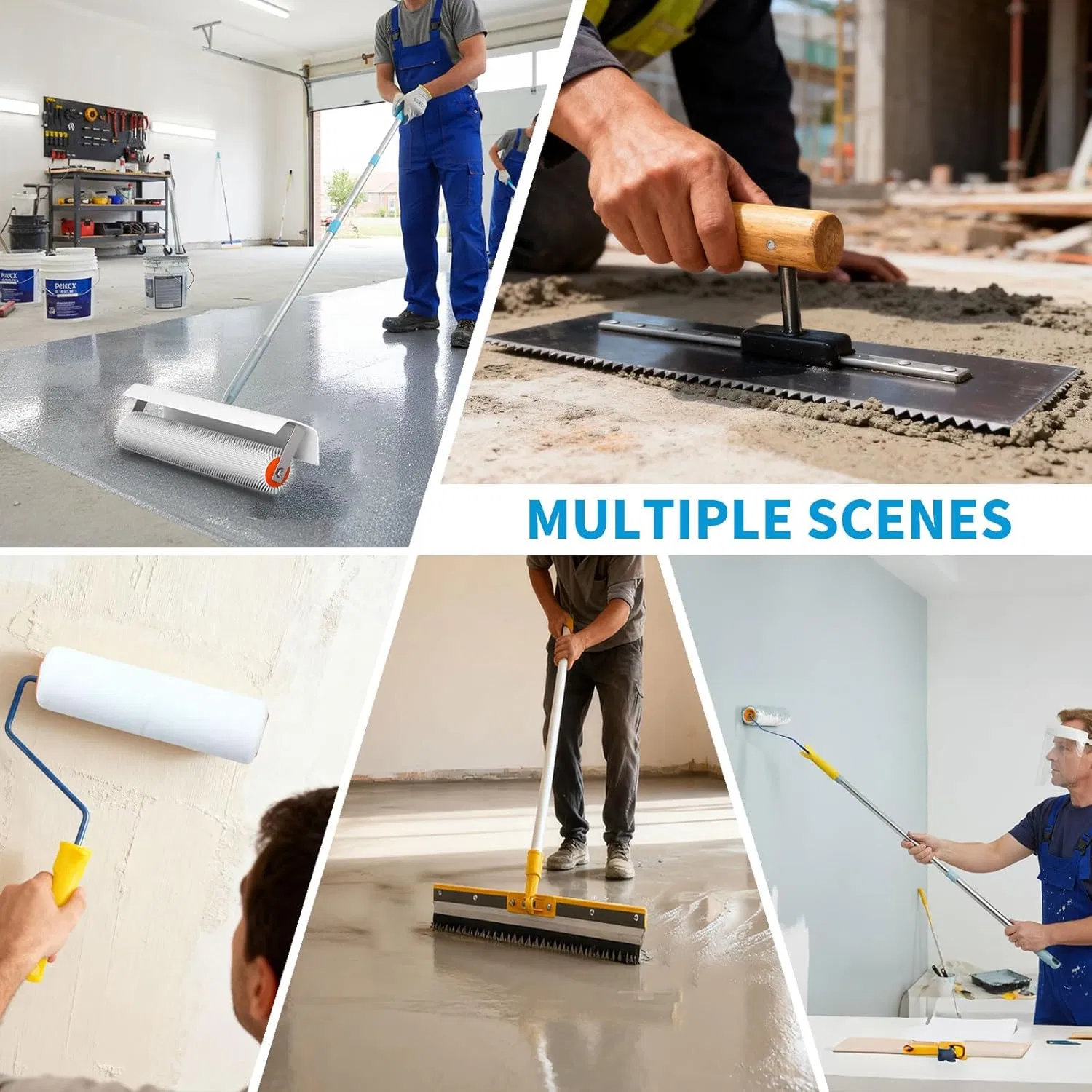 Набор для наливных полов с шипованным валиком и краскоступами