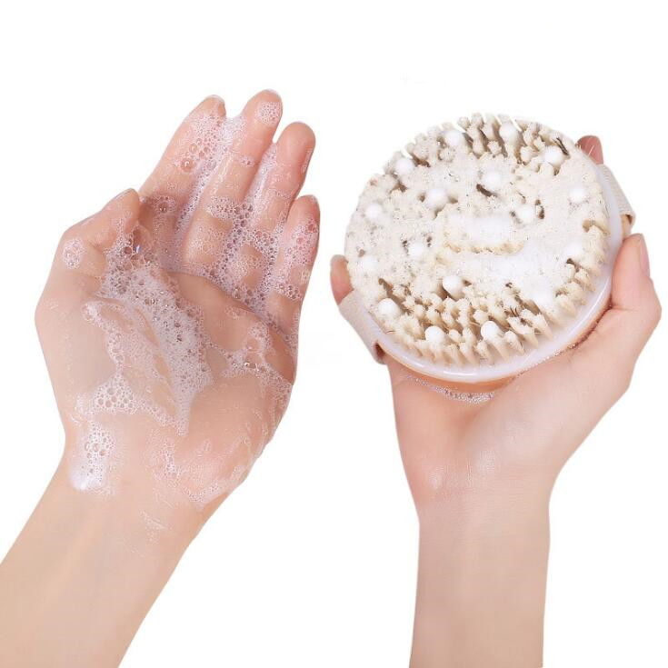 Wholesale High Quality Bristles Bath Brush with Massage Beads