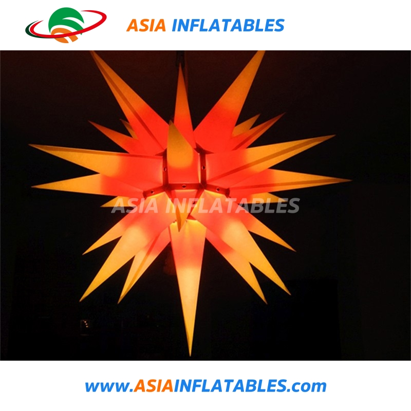 Party Decoration LED Star Light Inflatable Hanging Lighting Inflatable Star for Activity