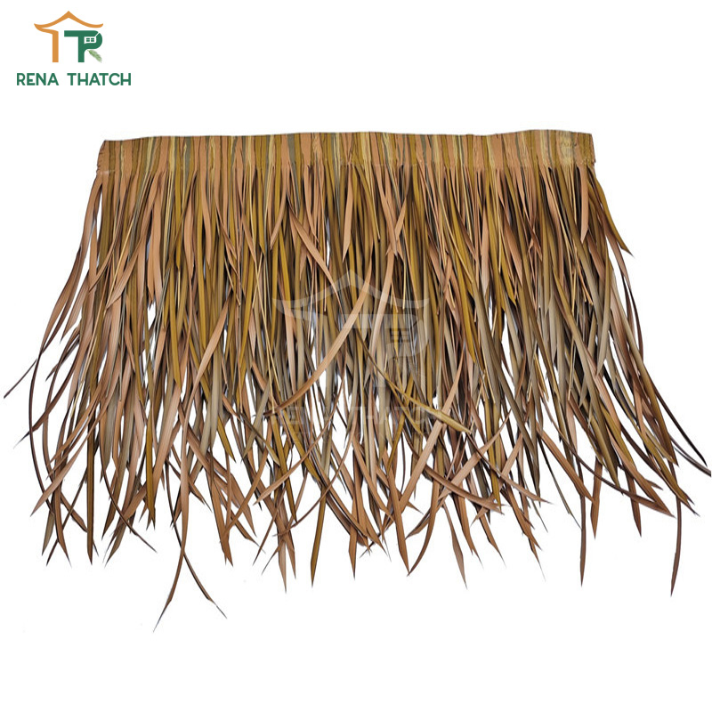 Weather Resistant Anti-UV Grass Thatch Roof Tile Artificial Synthetic Cogon Thatch