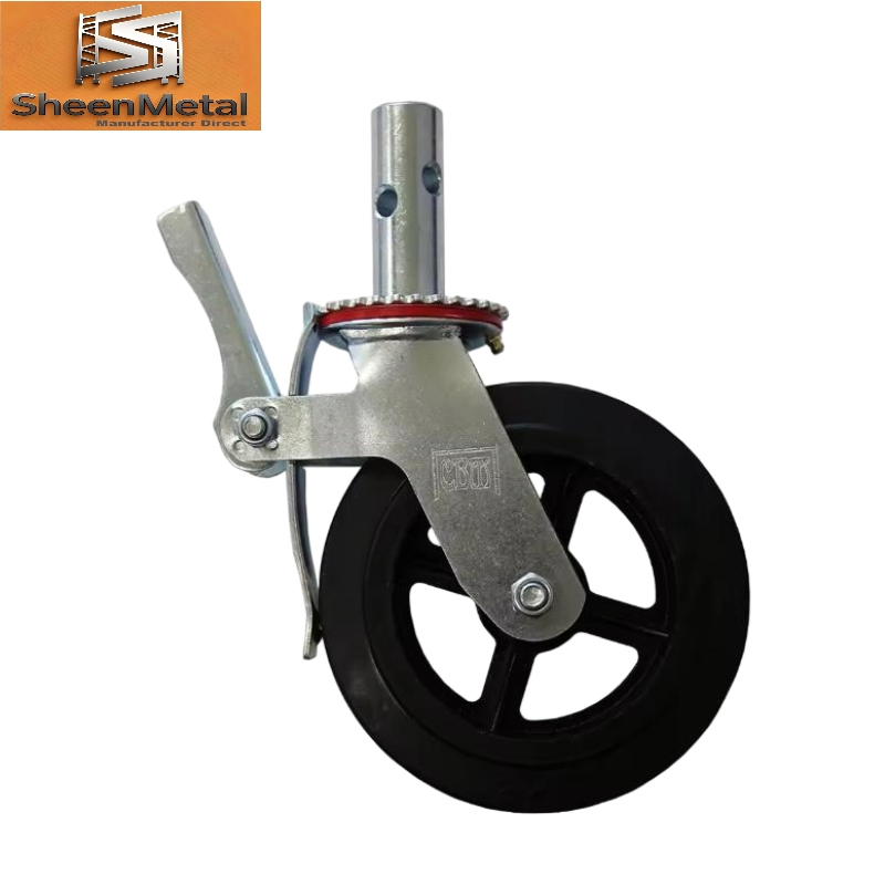 Stardrawing 5inch Indoor Round Stem Scaffolding Caster Wheel