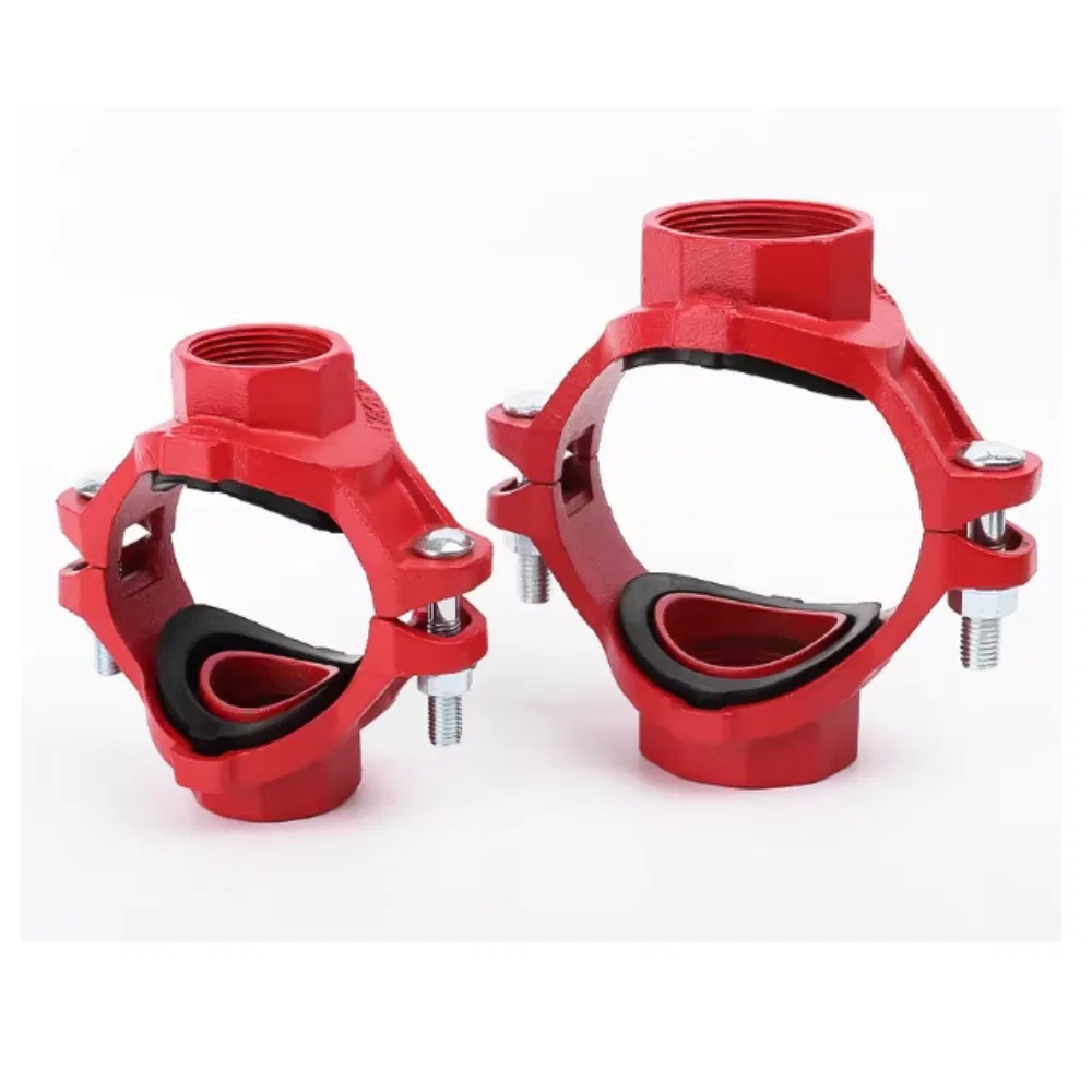 2 Inch Customized Grooved Pipe Fitting Ductile Iron Thread Mechanical Cross