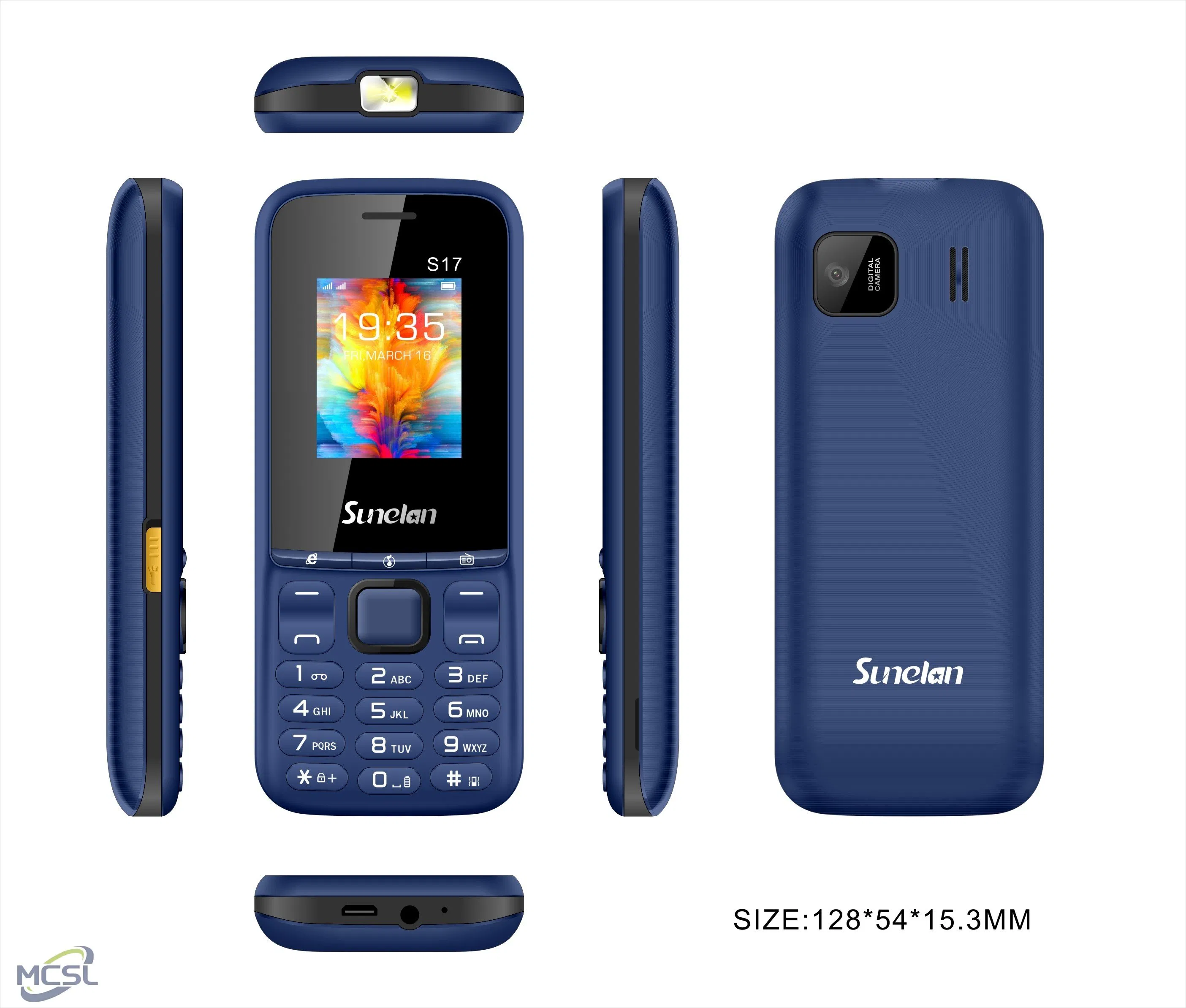 Кнопочный телефон Sunelan S17 для пожилых, 2G, двойная SIM