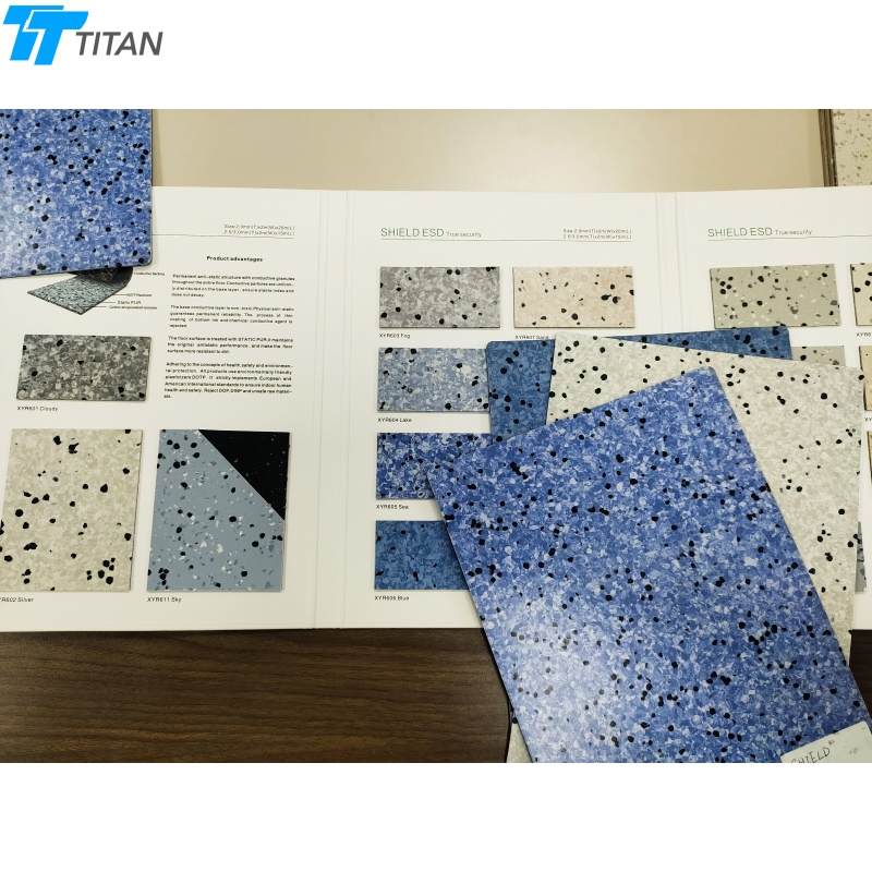 Antibacterial Homogeneous ESD Vinyl Floor Antistatic Flooring Sheet