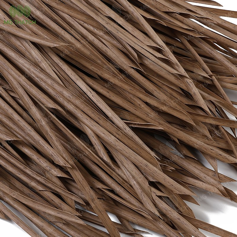 Fire Retardant Maldives Cajan Thatch Roofing Material Faux Synthetic Thatch UV Protect