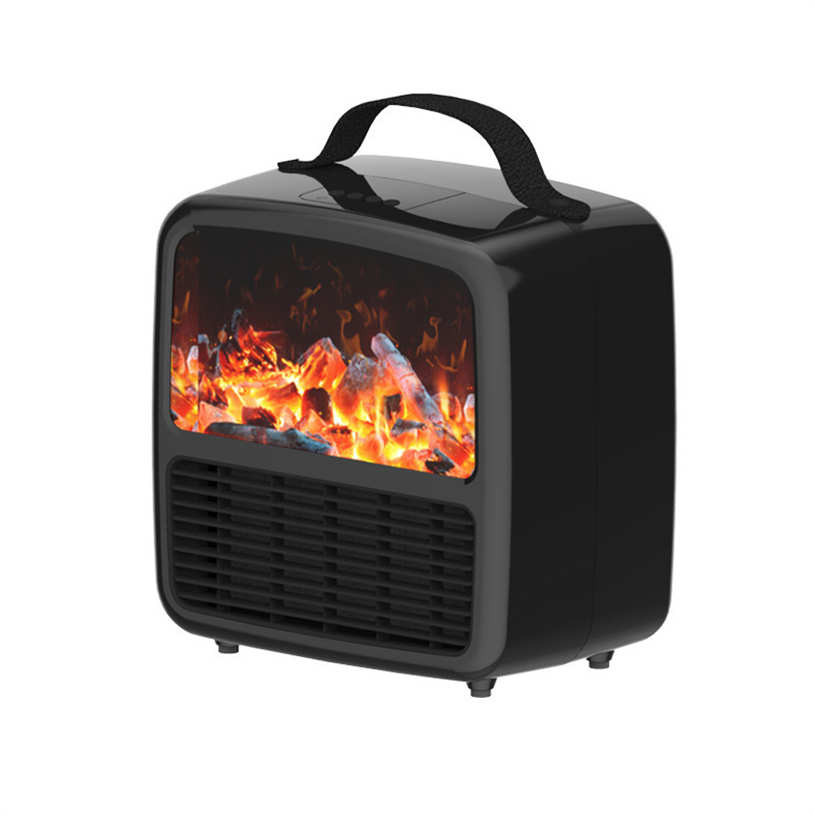 Flame Desktop Mini Electric Hot Air Blower Small Roasting Stove Home Heater