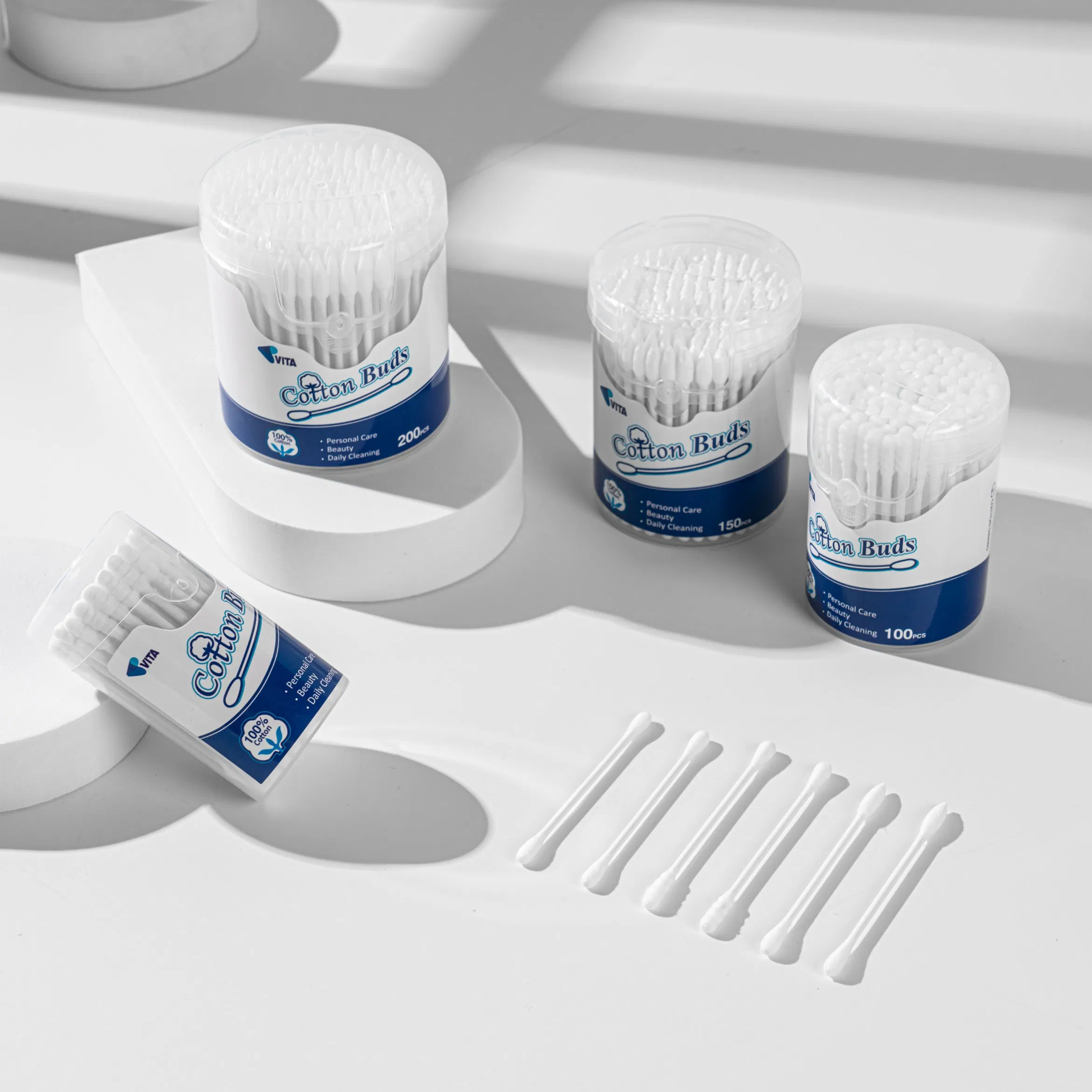 200 PCS Eco-Friendly Cotton Swabs for Personal Care and Beauty