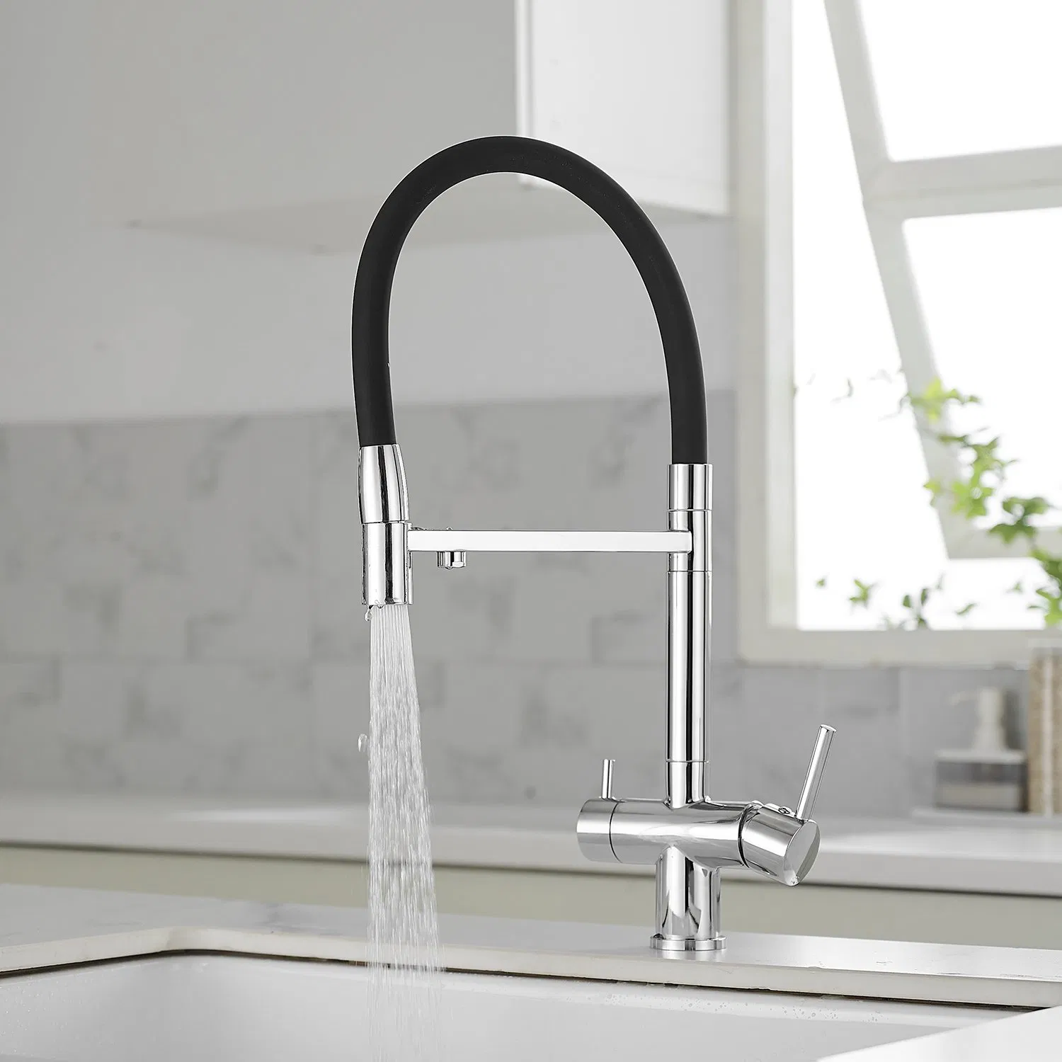 3 Way Filter Taps Pull out Kitchen Faucet, Drinking Purifier Water Tap