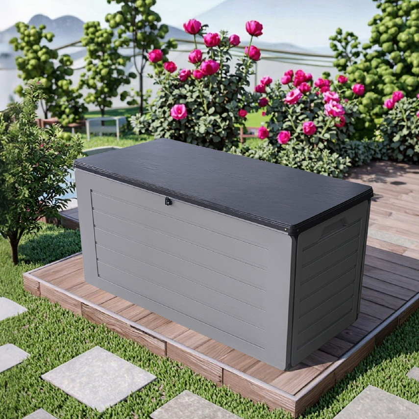 Durable PP and Steel Material Lockable Plastic Storage Garden Box