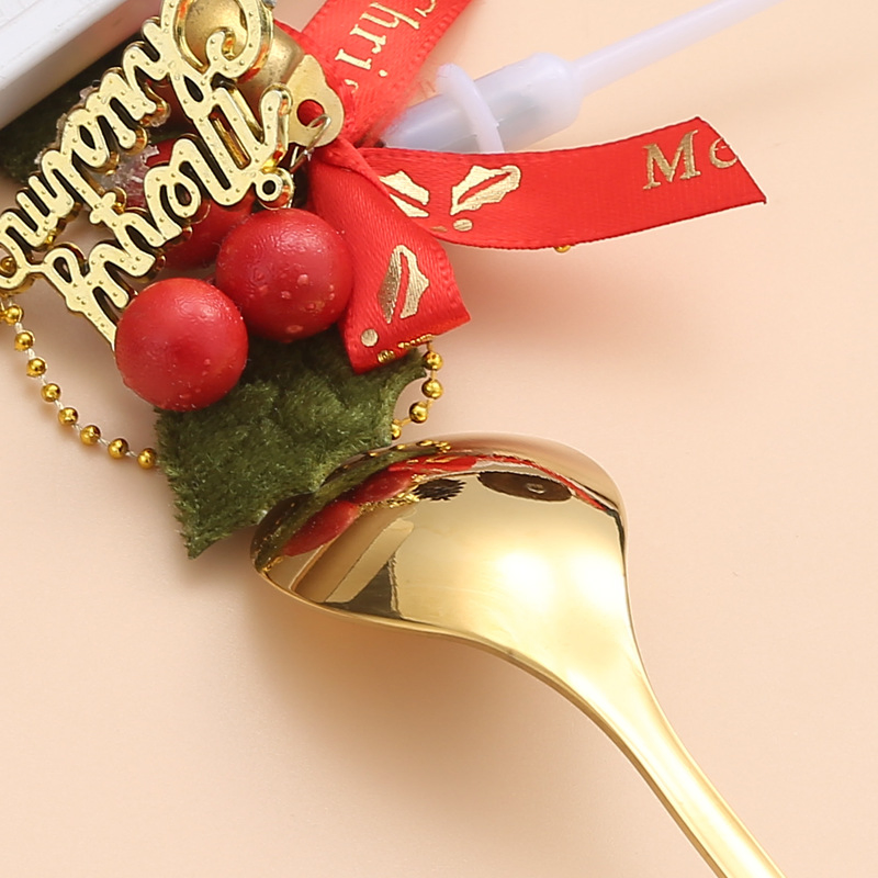 Adorable Christmas-Themed Fork and Spoon Set for Children