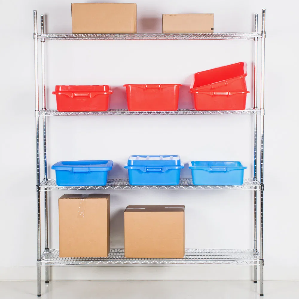 21" Supermarket Display Use Mobile Wire Shelving with 6 Layers