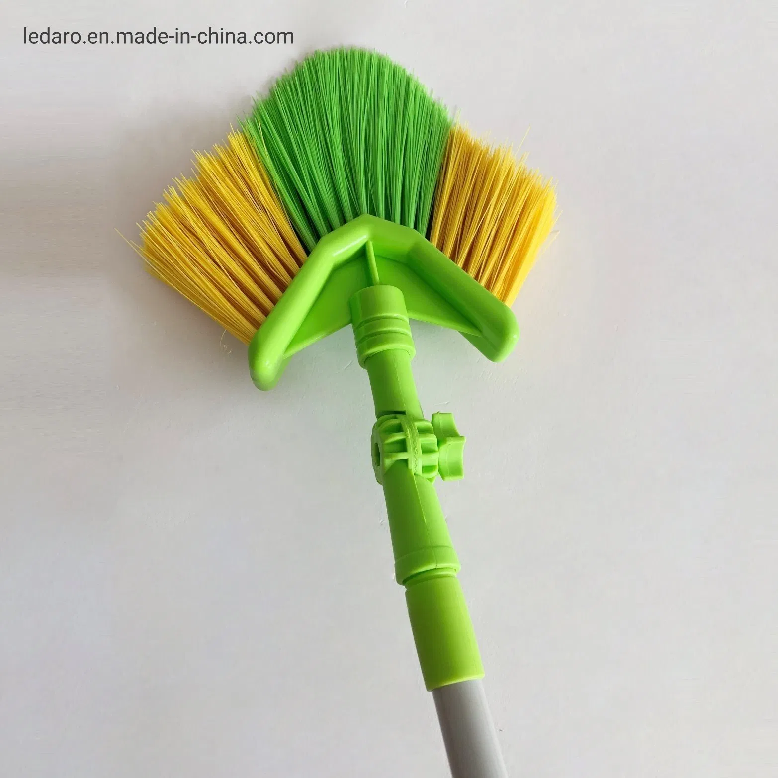 Durable Flexible Ceiling Fan Duster Telescoping Pole Hard Bristles Long Handle Angled Head Cobweb Duster
