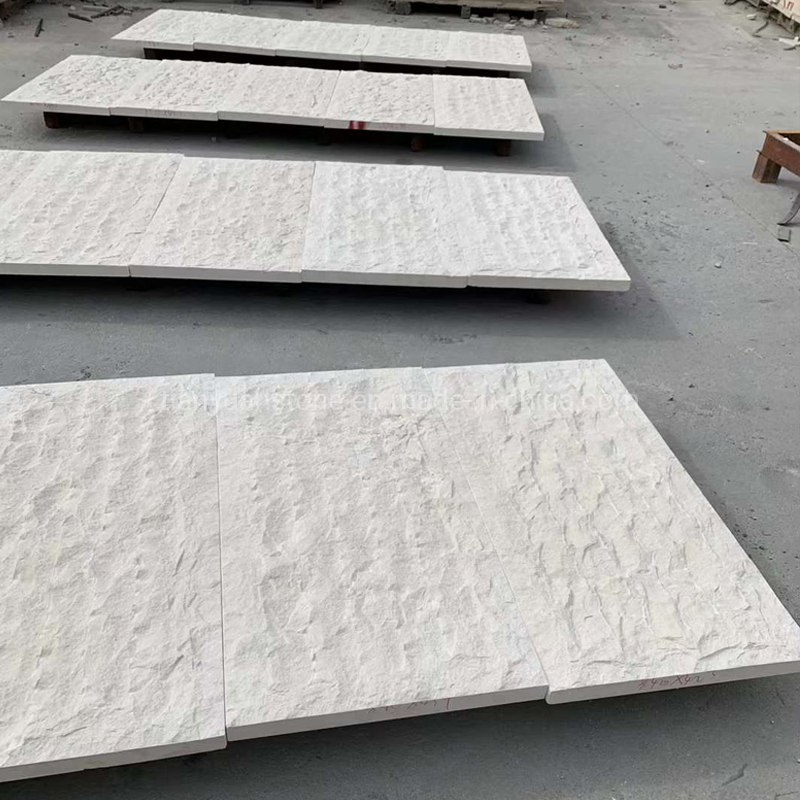 Elegant White Limestone Wall Cladding Tiles for Villa Outdoor Facade Decoration