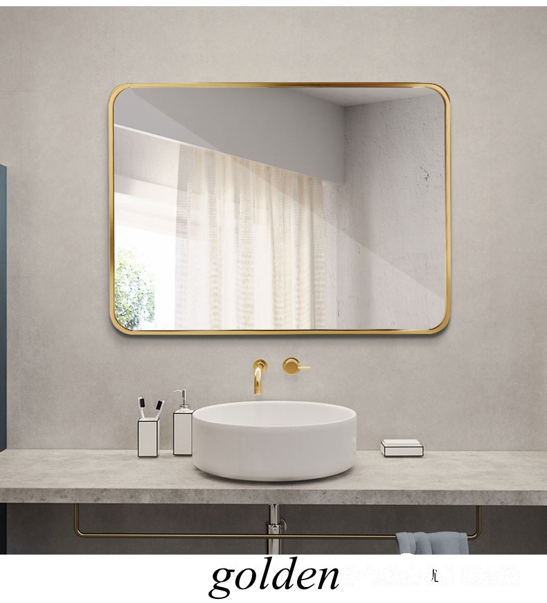 3mm/4mm/5mm/6mm Customized OEM ODM Aluminum Steel Metal Frame Hotel Modern Furniture Wall Bathroom Simple Makeup Vanity Mirror