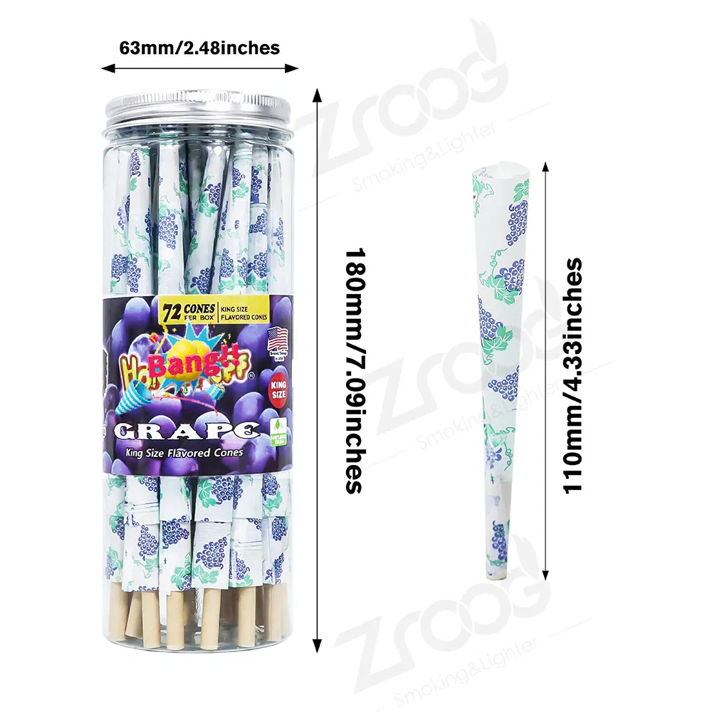 Cones Classic Natural Pre Rolled Rolling Paper with Tips Packing Tubes