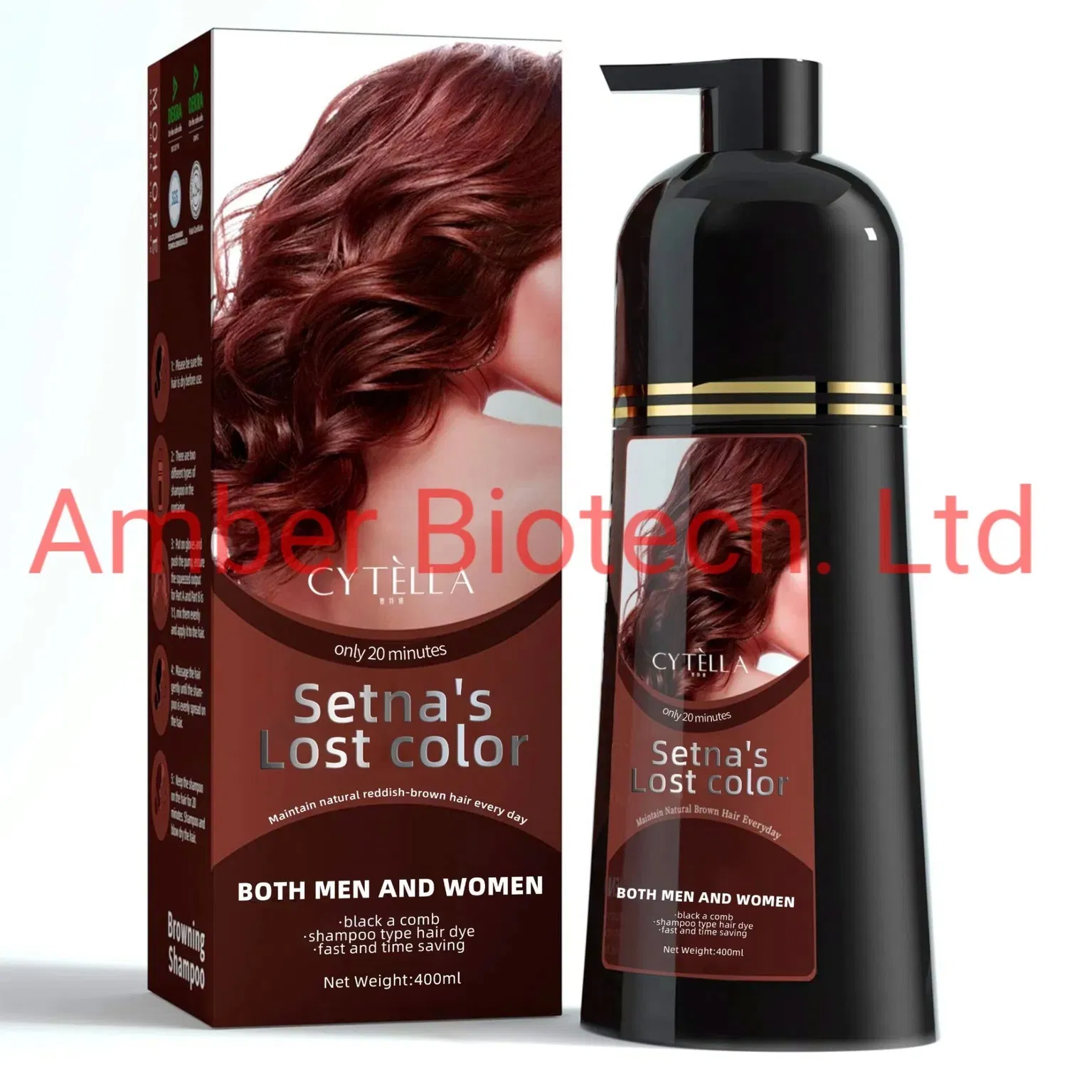 Permanent Black Hair Shampoo Organic Natural Fast Hair Dye