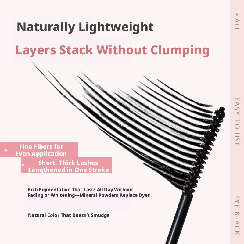 Novo Dynamic Dense Lengthening Mascara Waterproof Anti-Smudge Long-Lasting Curling Thickening Eyelash Cream