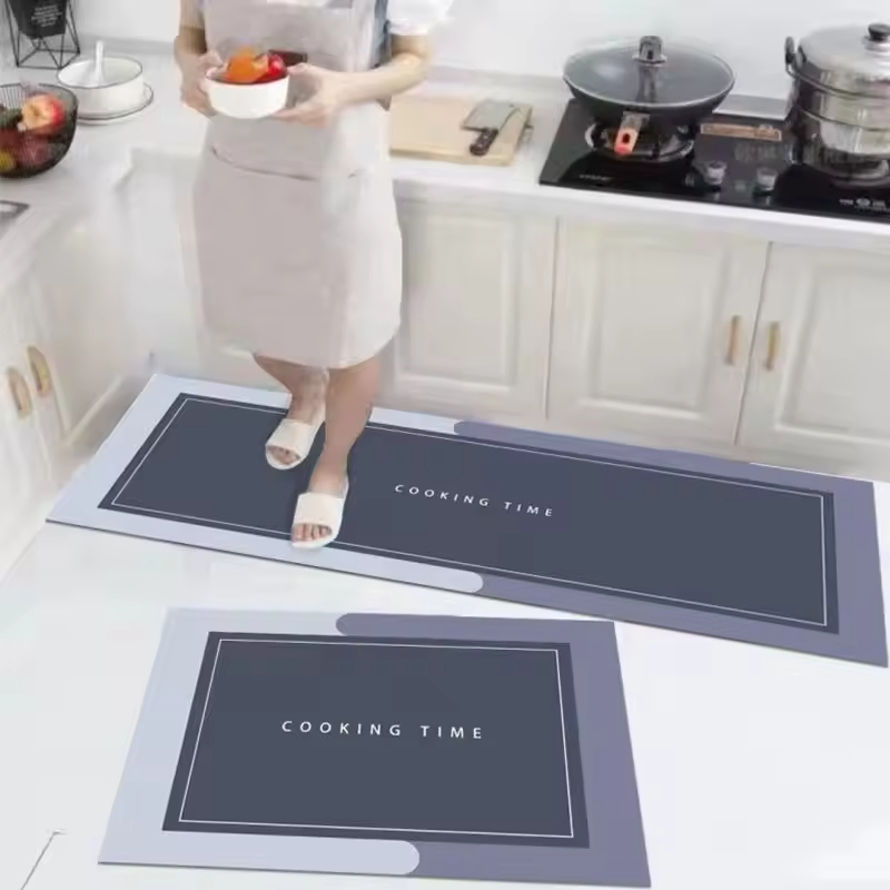 Wholesales Non Slip Kitchen Carpet Kitchen Rug Diatomite Custom Printed Oil Water Absorbent Kitchen Floor Mat