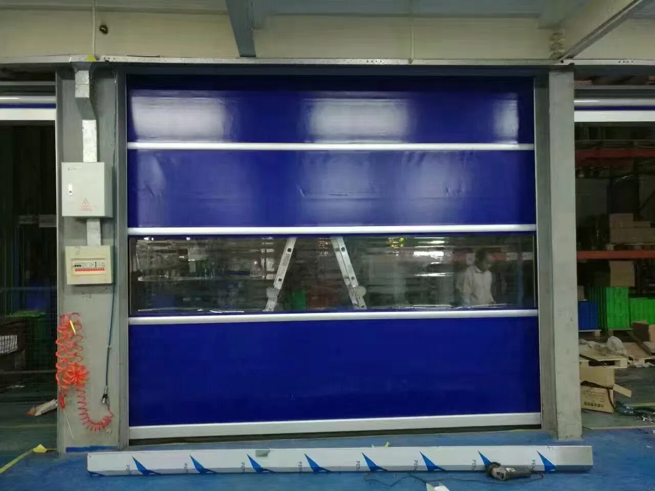 Interior Fast High Speed Rolling Shutters Anti Static Plastic PVC Door