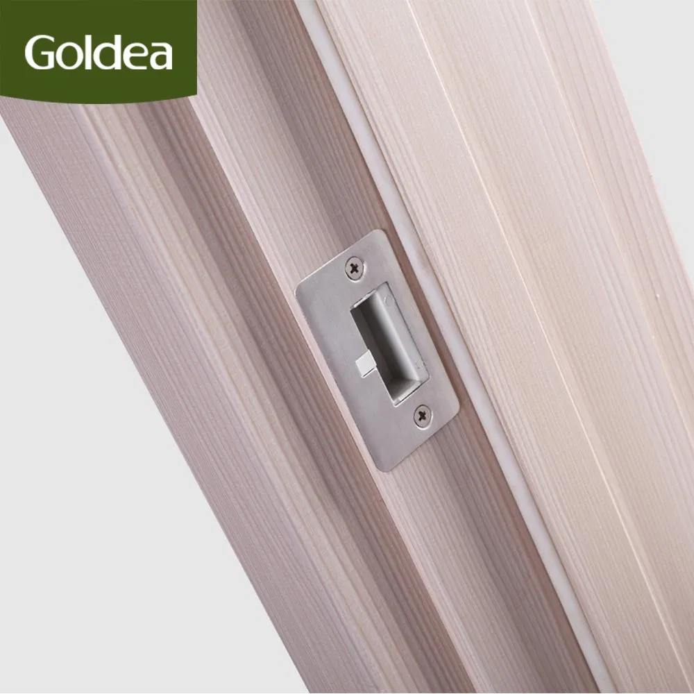 Goldea Wholesale Price China Factory UL 30mins/60mins Fire Rated Swing Wooden Interior MDF Solid Wood PVC Entrance Main Door Design