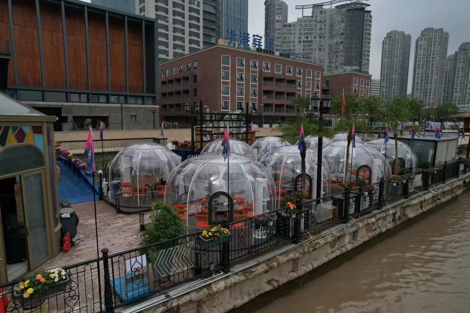 Outdoor Luxury Yurt Transparent Yurt Panoramic Sun Room