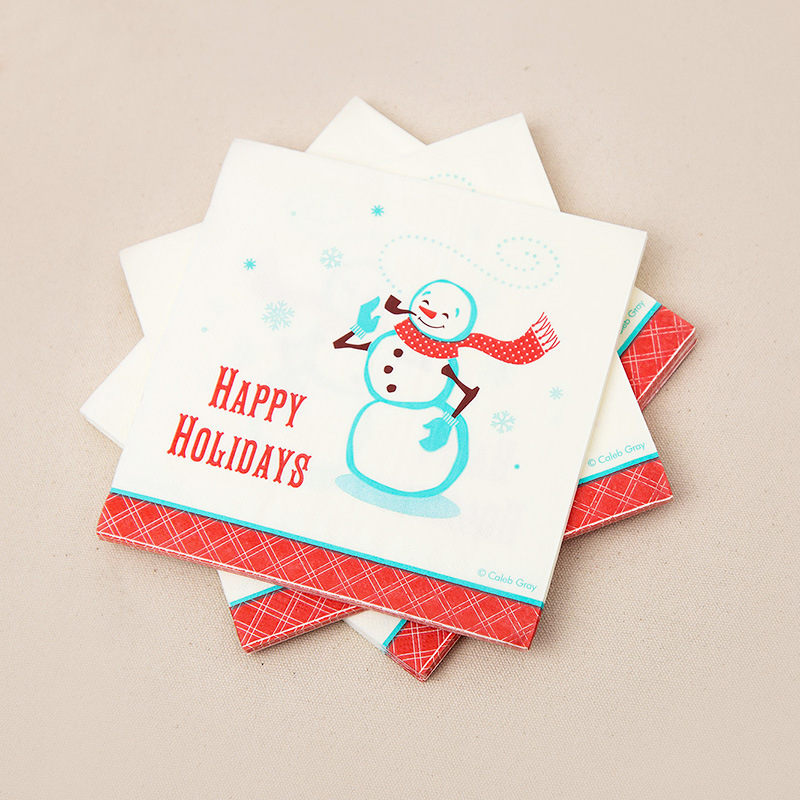 Premium Custom Printed White Paper Napkins for Restaurant and Hotel Dining