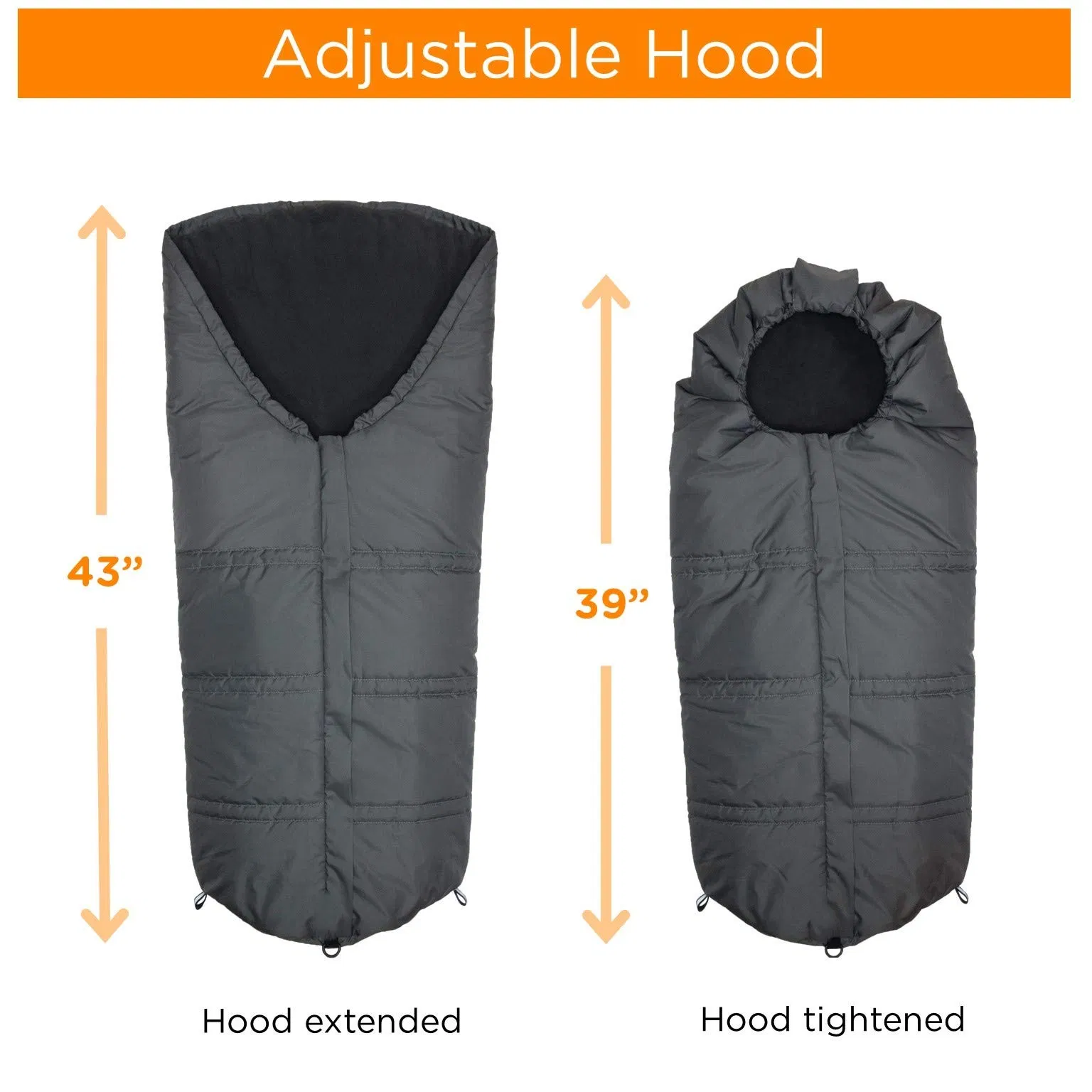 High Satisfaction Universal Footmuff with Adjustable Length Hood Bunting Bag