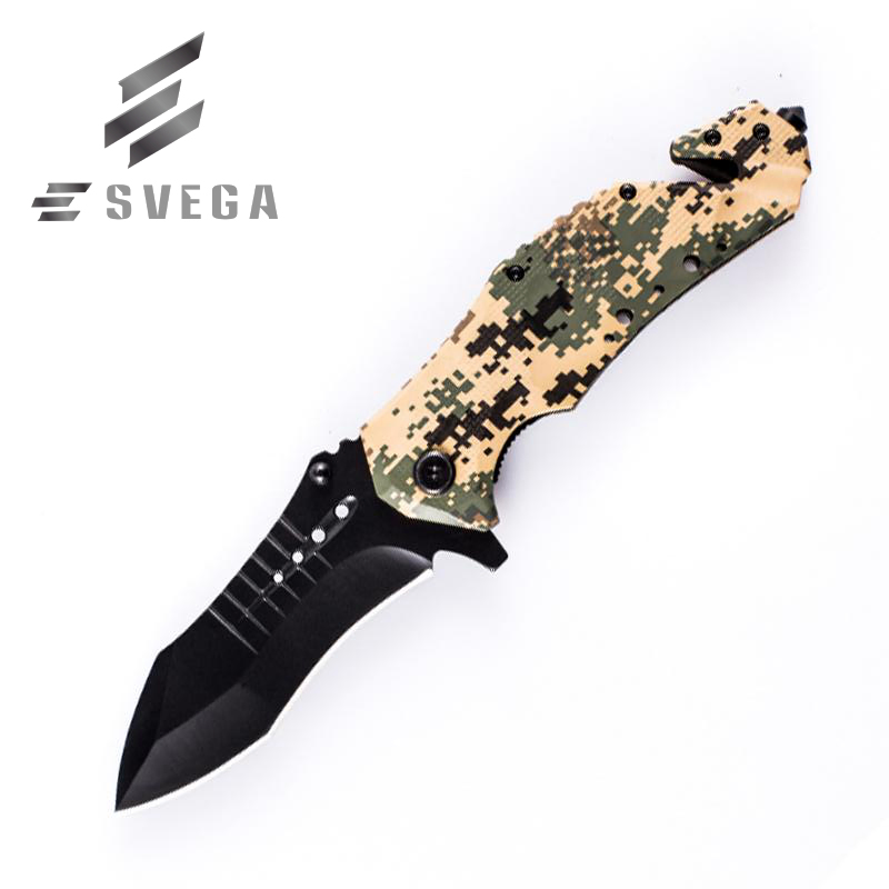 6"Stain Steel Blade Camouflage Color Alumnium Folding Knife Pocket Knife for Outdoor